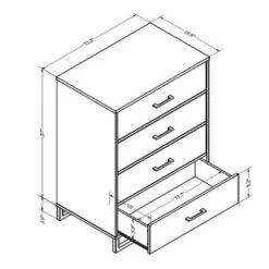 Mixed Material 4 Drawer Dresser - Room Essentials™ -Quality Furniture Store GUEST 0183eaab ffa6 4b7e b8e1 e252b8eb2e08