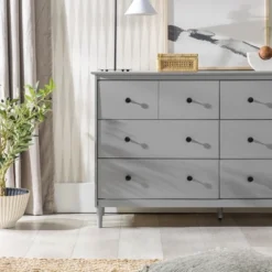 Stiva Classic Mid-Century Modern Horizontal 6 Drawer Dresser - Saracina Home -Quality Furniture Store GUEST 03a1f54e 4537 4cfe 8b24 c78de9815ace