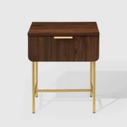 Modern Reeded 1 Drawer Side Table - Saracina Home -Quality Furniture Store GUEST 0450f360 3922 4f26 be06 6b3174d6d3e0