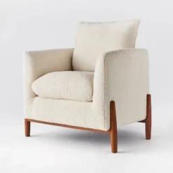 Elroy Faux Shearling Accent Chair With Wood Legs - Threshold™ Designed With Studio McGee 25 Elroy Faux Shearling Accent Chair With Wood Legs - Threshold™ Designed With Studio McGee -Quality Furniture Store GUEST 04c043ac 4db5 4a26 96a6 5859589608e8