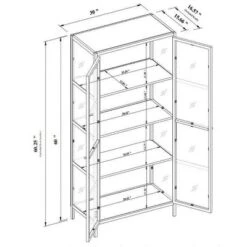 60" Crystal Cove Glass Cabinet Black - Threshold™ Designed With Studio McGee 15 60" Crystal Cove Glass Cabinet Black - Threshold™ Designed With Studio McGee -Quality Furniture Store GUEST 077c9530 b6e5 4ff2 8a6c 21b25ae09cb5