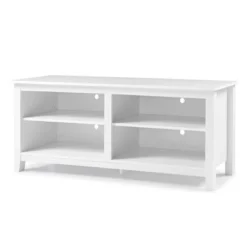 Transitional 4 Cubby Wood Open Storage TV Stand For TVs Up To 65"- Saracina Home -Quality Furniture Store GUEST 09d6532b 6b78 4d5b b243 91ca1fb63961