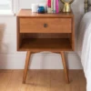 Greenberg 1 Drawer Mid-Century Modern Solid Wood Nightstand - Saracina Home -Quality Furniture Store GUEST 203abc16 9b7b 4d06 ae04 ccc2827fa5e7