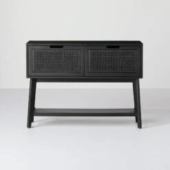 Wood & Cane Console Table With Pull-Down Drawers - Hearth & Hand™ With Magnolia 21 Wood & Cane Console Table With Pull-Down Drawers - Hearth & Hand™ With Magnolia -Quality Furniture Store GUEST 20528750 0c48 4495 9988 dee7756ece00