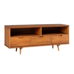 Cara Mid-Century Modern 3 Drawer TV Stand For TVs Up To 65" - Saracina Home -Quality Furniture Store GUEST 241ada7f b656 42b7 bb94 c1208b3efb6f