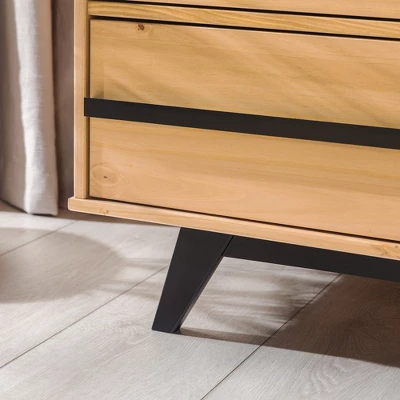 Modern 6 Drawer Double Dresser With Long Handles - Saracina Home 11 Modern 6 Drawer Double Dresser With Long Handles - Saracina Home - Image 9