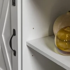 Transitional Sliding Barndoor Highboy TV Stand For TVs Up To 58" - Saracina Home -Quality Furniture Store GUEST 2ec80a84 9305 4427 a645 b2081089efba