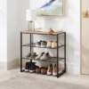 4 Tier Shoe Rack Black Metal With Natural Wood - Brightroom™ -Quality Furniture Store GUEST 3bdfbf84 9c6c 49cf 9810 7a0a400060fc