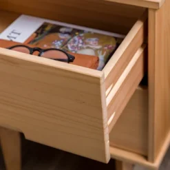 Mid-Century Modern Wood Nightstand - Saracina Home -Quality Furniture Store GUEST 3ea28490 7685 4c60 a1be 889c69b2af02