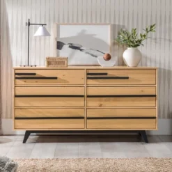 Modern 6 Drawer Double Dresser With Long Handles - Saracina Home 23 Modern 6 Drawer Double Dresser With Long Handles - Saracina Home -Quality Furniture Store GUEST 40ea124f 3b51 440a 98f7 60e8d19eb992