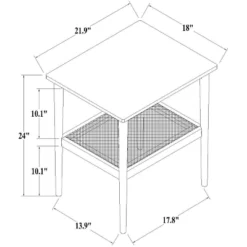 Wood & Cane Square Accent Side Table - Hearth & Hand™ With Magnolia 18 Wood & Cane Square Accent Side Table - Hearth & Hand™ With Magnolia -Quality Furniture Store GUEST 46b28839 eb42 4b32 a0f7 6d40fd6b5238