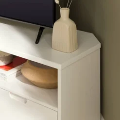 Cara Mid-Century Modern 3 Drawer Corner TV Stand For TVs Up To 58" - Saracina Home -Quality Furniture Store GUEST 4d460d9d e580 44a2 a814 3c51012cc883