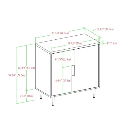 Modern Accent Cabinet With Color Pop Interior - Saracina Home 8 Modern Accent Cabinet With Color Pop Interior - Saracina Home - Image 6