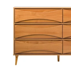 Mid-Century Modern Contoured 6 Drawer Dresser - Saracina Home -Quality Furniture Store GUEST 594c6242 2500 453b 90d5 efb2e62ee4ee