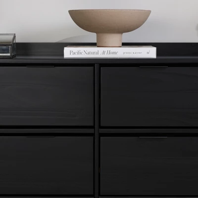 Mid-Century Modern Solid Wood 6 Drawer Double Dresser - Saracina Home 13 Mid-Century Modern Solid Wood 6 Drawer Double Dresser - Saracina Home - Image 11