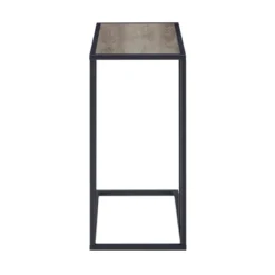 23" Modern Rectangle Two-Tone C Side Table With Metal Base - Saracina Home -Quality Furniture Store GUEST 5bfa4338 4c50 438e 8f84 c70205739613