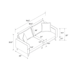 Maryan Pillowback Wood Stretcher Sofa Gray Linen - Room & Joy -Quality Furniture Store GUEST 5c828eec 5214 445f 81b7 f8b507332f9e