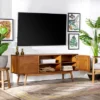 Solid Wood Mid-Century Modern TV Stand For TVs Up To 65" - Saracina Home -Quality Furniture Store GUEST 5eb0615c 573f 4304 a2d2 436cc42e8064