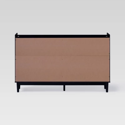 Mid-Century Modern Solid Wood 6 Drawer Double Dresser - Saracina Home 6 Mid-Century Modern Solid Wood 6 Drawer Double Dresser - Saracina Home - Image 4