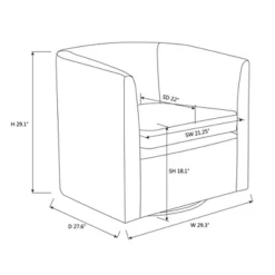 Vernon Upholstered Barrel Swivel Chair Light Brown Velvet - Threshold™ Designed With Studio McGee 13 Vernon Upholstered Barrel Swivel Chair Light Brown Velvet - Threshold™ Designed With Studio McGee -Quality Furniture Store GUEST 5fe00eaa 81ff 454f b46c 0da142b5764f