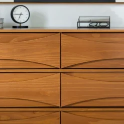 Mid-Century Modern Contoured 6 Drawer Dresser - Saracina Home -Quality Furniture Store GUEST 61f25de7 0b62 4672 91e0 e130fd8e5839