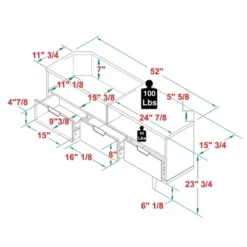 Cara Mid-Century Modern 3 Drawer Corner TV Stand For TVs Up To 58" - Saracina Home -Quality Furniture Store GUEST 63003f1f 44d7 4165 9d1a 122bd84a0d5d