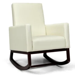 Tangkula 2-in-1 Upholstered Rocking Chair With Wood Leg & Pillow Relax Sofa Chair Light Grey/Beige/Dark Gray -Quality Furniture Store GUEST 6aa766b6 318c 488e 80b9 438bf20f6fbf