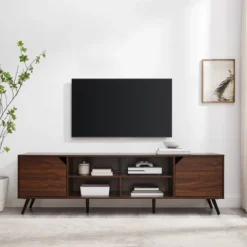 Mid-Century Modern Wide Storage TV Stand For TVs Up To 80" - Saracina Home -Quality Furniture Store GUEST 6f499918 edba 4a35 8b0f 8398f4abe3f3