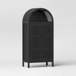 Woven Arched Wood Cabinet - Threshold™ 18 Woven Arched Wood Cabinet - Threshold™ -Quality Furniture Store GUEST 71d7b8e7 0b8a 4c88 af3c ece9ad48100b
