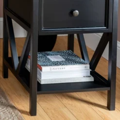 Set Of 2 Farmhouse Single Drawer V Frame Nightstands - Saracina Home -Quality Furniture Store GUEST 7687c127 6673 4260 bfa9 5a4f32541fed