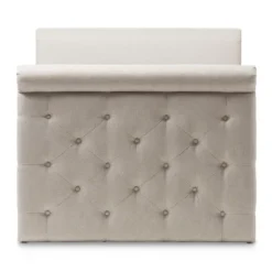 Twin Swanson Modern And Contemporary Fabric Tufted Daybed With Roll-Out Trundle Guest Bed - Baxton Studio -Quality Furniture Store GUEST 79438391 99e0 4ab0 a941 a875494be6b6