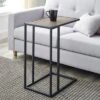 23" Modern Rectangle Two-Tone C Side Table With Metal Base - Saracina Home -Quality Furniture Store GUEST 79ed4eb6 b935 4dc1 a8a6 994aab6c93c7