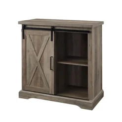 Tertia Industrial Accent Cabinet With Sliding X Barn Door - Saracina Home -Quality Furniture Store GUEST 7ca69992 c28a 45bf a7c3 667e48d44a88