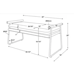 Cushioned Metal & Wood Bench - Cream/Black - Hearth & Hand™ With Magnolia -Quality Furniture Store GUEST 7e0edb24 cd83 4489 8c4c a968e3c33a6c
