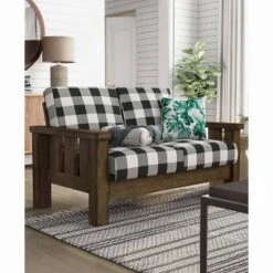 Jovie Gingham Rustic Loveseat - HOMES: Inside + Out -Quality Furniture Store GUEST 811faadd dc28 48fc 8c06 09255a27cd4d
