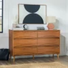 Mid-Century Modern Contoured 6 Drawer Dresser - Saracina Home -Quality Furniture Store GUEST 835bca04 5042 4090 9359 69c944436414
