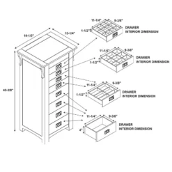 Delia Jewelry Armoire Brown - Powell Company -Quality Furniture Store GUEST 83671e5f f20a 4898 93ee 3b153b1c74be