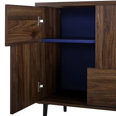 Modern Accent Cabinet With Color Pop Interior - Saracina Home 7 Modern Accent Cabinet With Color Pop Interior - Saracina Home - Image 5