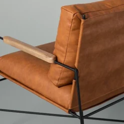 Faux Leather & Metal Accent Chair - Black/Brown - Hearth & Hand™ With Magnolia 12 Faux Leather & Metal Accent Chair - Black/Brown - Hearth & Hand™ With Magnolia -Quality Furniture Store GUEST 888ba238 34ac 4f97 8dd6 ab72ff74e45c