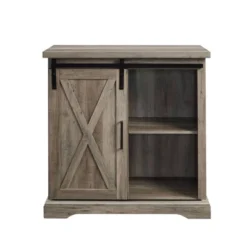 Tertia Industrial Accent Cabinet With Sliding X Barn Door - Saracina Home -Quality Furniture Store GUEST 90ae8321 8453 41ff bc8b 20b43723ac4e