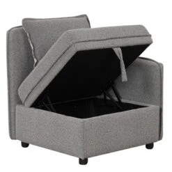 122.8" Minimalist Convertible Modular Sofa, Upholstered Sectional Sofa Couch With 5 Pillows-ModernLuxe -Quality Furniture Store GUEST 91e3b404 7796 44c2 a384 ec2063b2ed7a