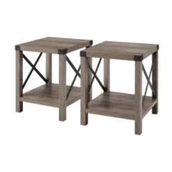 Set Of 2 Sophie Rustic Farmhouse X Frame Side Tables - Saracina Home -Quality Furniture Store GUEST 960bef5e 3c5c 4d02 b13f f506cb00d421