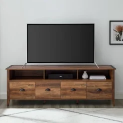 4 Drawer Farmhouse TV Stand For TVs Up To 80" - Saracina Home -Quality Furniture Store GUEST 96a5e6bf bea8 466a b714 93192818c2e9