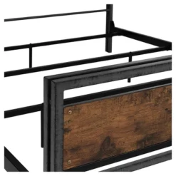 Queen Urban Chic Metal And Wood Plank Bed Brown - Saracina Home -Quality Furniture Store GUEST 96ec04c6 8825 401d a458 94fb7b509933