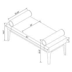 Randolph Bench With Bolster Pillows Linen - Threshold™ Designed With Studio McGee -Quality Furniture Store GUEST 9983e70b 7f9e 4bcf a332 1d6fe6933ce7