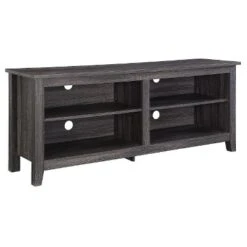Transitional 4 Cubby Wood Open Storage TV Stand For TVs Up To 65"- Saracina Home -Quality Furniture Store GUEST 9b7ac2df b47e 4854 8161 aae16d90f836