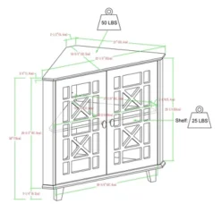 2 Door Corner Accent Cabinet With Fretwork Doors - Saracina Home -Quality Furniture Store GUEST a18e1f43 b6f9 4000 b005 ef27a6115445