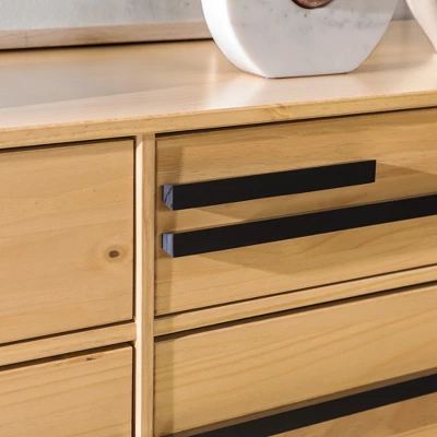 Modern 6 Drawer Double Dresser With Long Handles - Saracina Home 12 Modern 6 Drawer Double Dresser With Long Handles - Saracina Home - Image 10