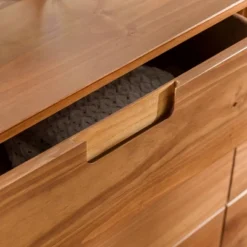 Mid-Century Modern Groove Wood 6 Drawer Dresser - Saracina Home -Quality Furniture Store GUEST acae644a 11b4 4991 825d c7f6901a557e