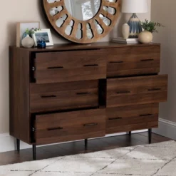 Higgins Modern Horizontal 6 Drawer Dresser - Saracina Home -Quality Furniture Store GUEST b51baecc 8022 4031 8aac a3ba997bb471